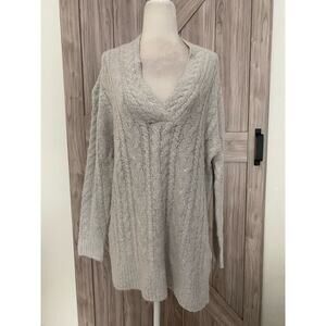 NWT Cloth. By RD Medium women’s gray V-neck sweater